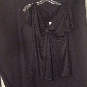 Express sheer black with bow accent